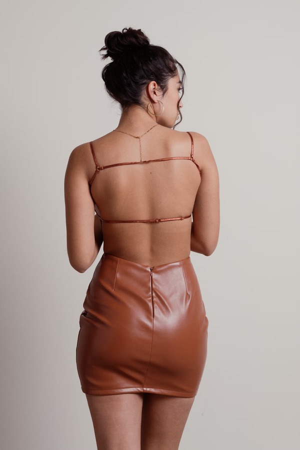 silk backless dress