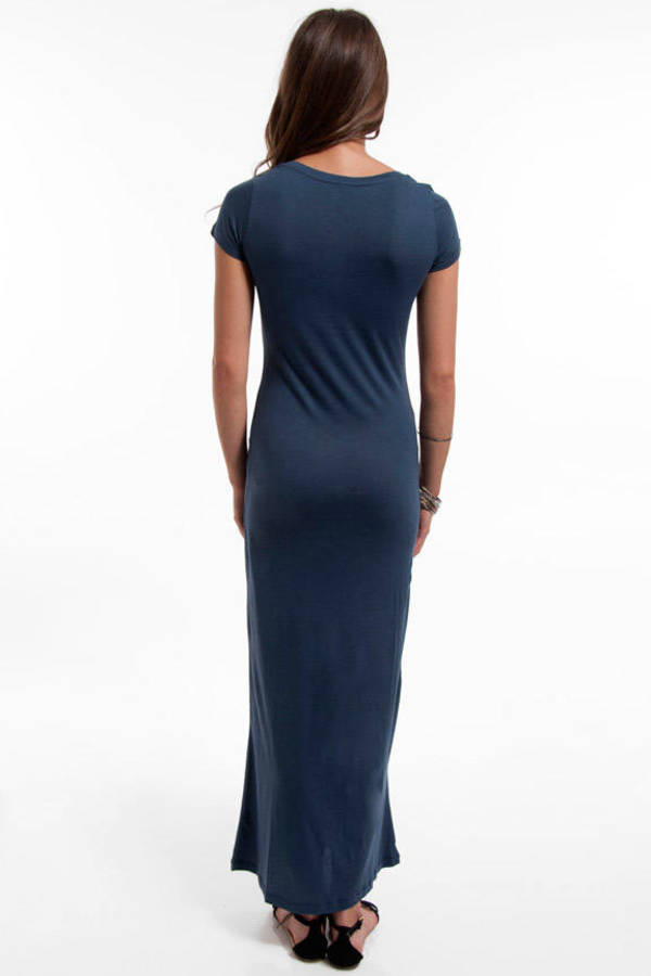 Casual Maxi Dress in Dark Blue - $15 | Tobi US