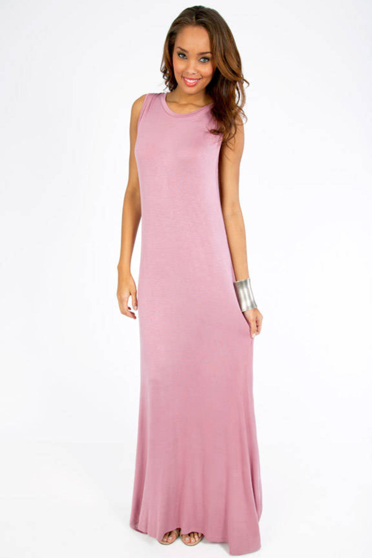 All Twisted Maxi Dress 2 in Dusty Rose - $42 | Tobi US