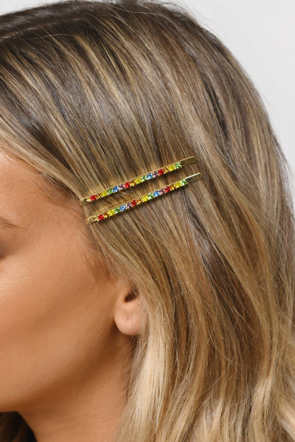 Be A Doll Gold Rainbow Hair Pin Set 7 Tobi Us