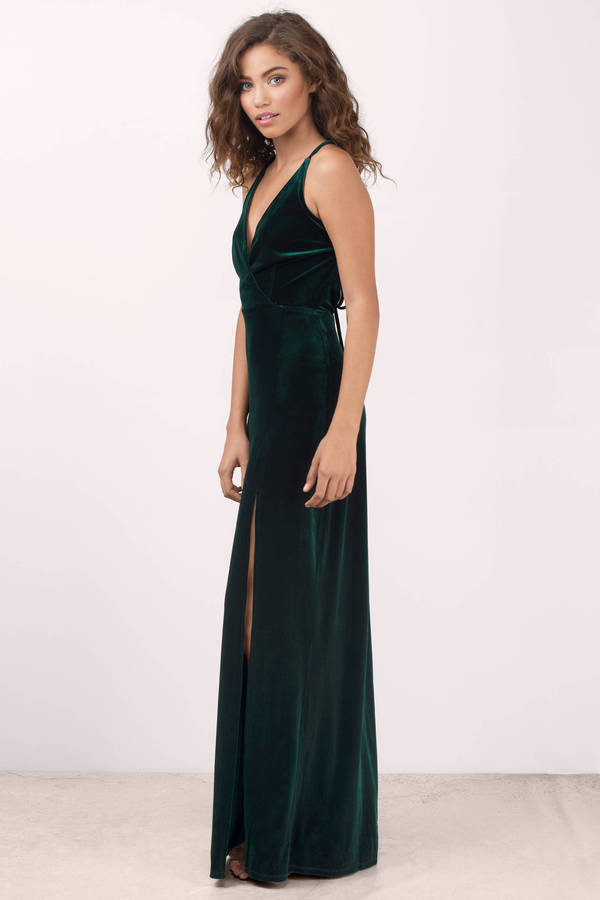 Embrace Me Green Velvet Maxi Dress - $31 | Tobi US