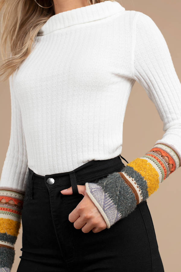 free people mixed up cuff thermal