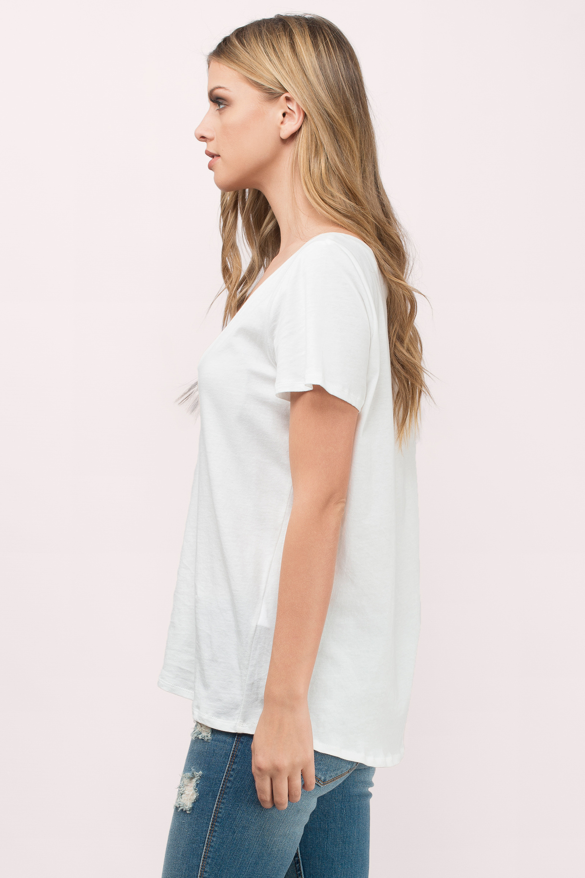 Cute Ivory Tee Shirt Oversized Tee Shirt Ivory Tees 30 Tobi Us 