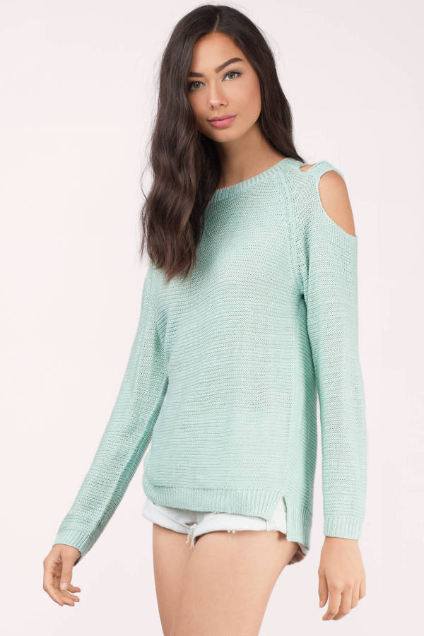 Mint Sweater - Crew Neck Sweater - Mint Knit Sweater - $9 | Tobi US
