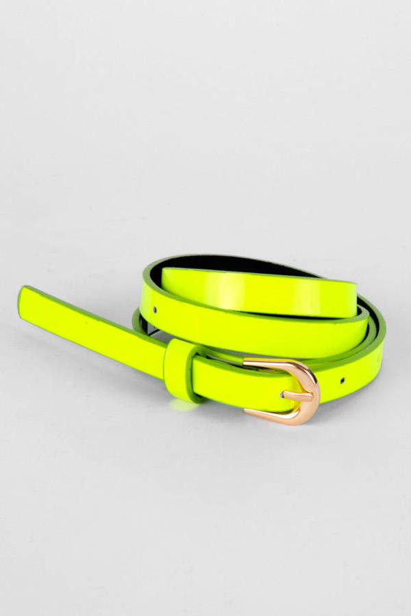Skinny Neon Belt in Neon Green - $12 | Tobi US