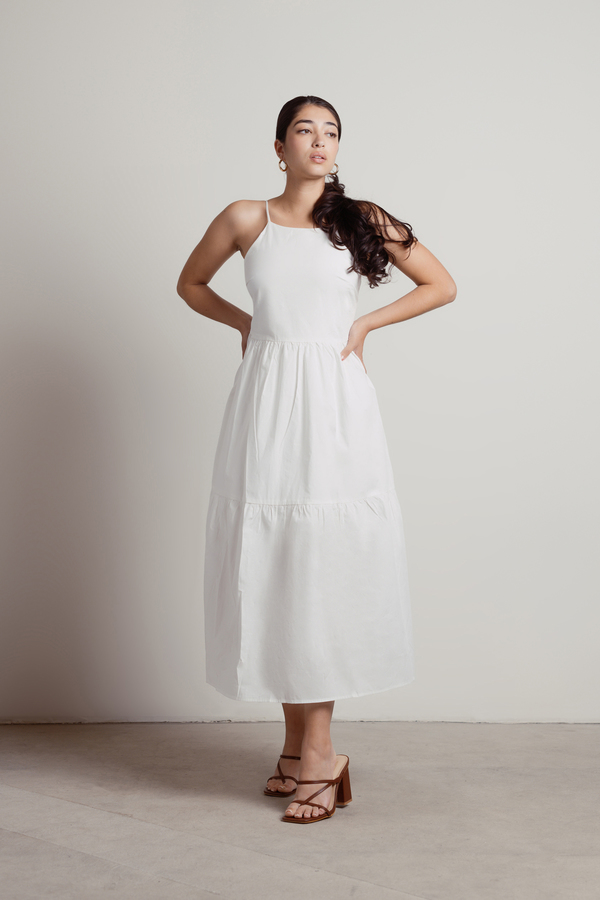 Buy > boho midi dress white > in stock