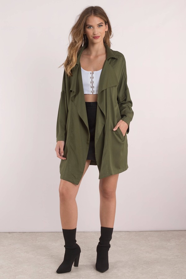 Olive Green Cardigan  Relaxed Cardigan  Olive Green 