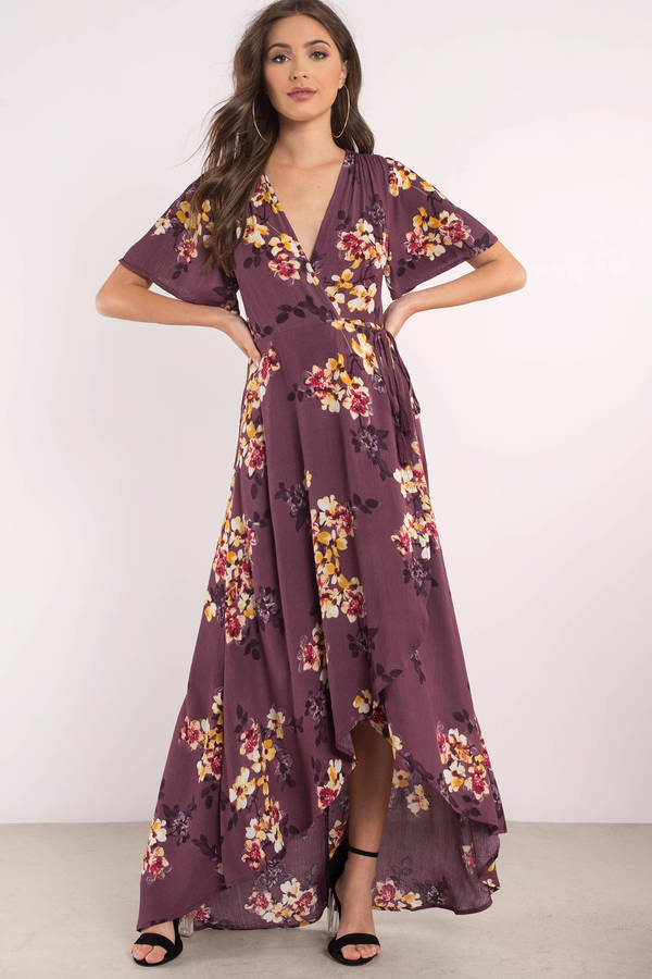 Wild Flower Plum Maxi Dress - $98 | Tobi US
