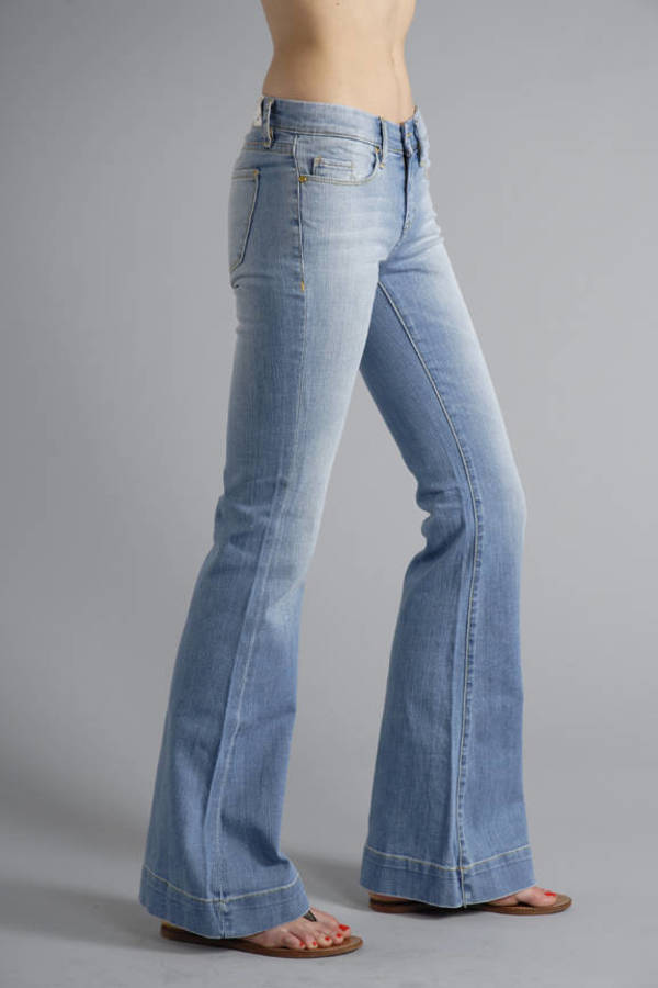 faded flare jeans