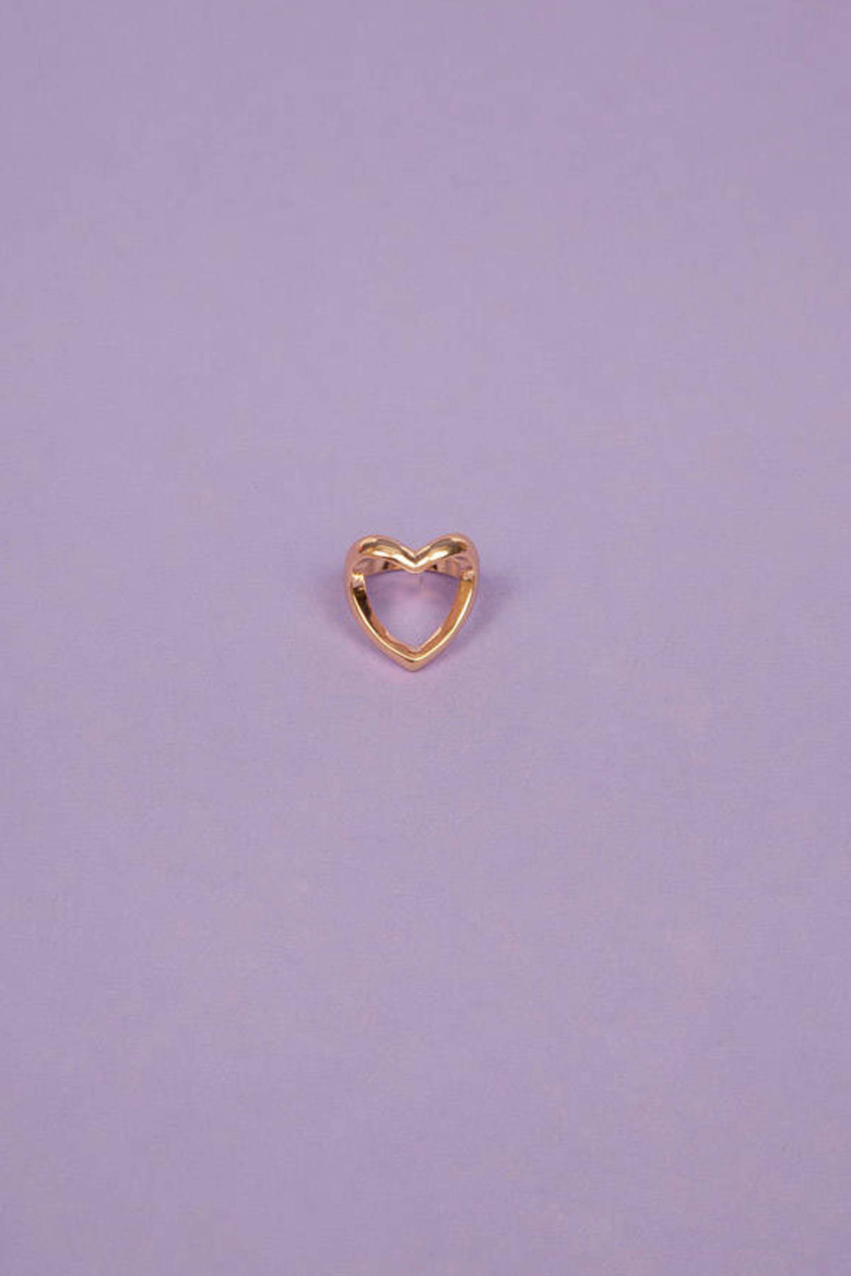 Heart Cutout Ring in Shiny Gold - $10 | Tobi US