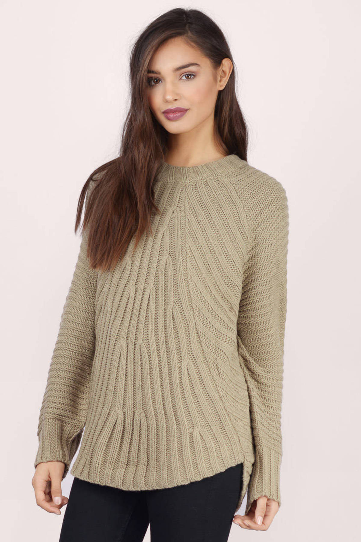 Clarissa Good Knit Sweater in Taupe - $19 | Tobi US