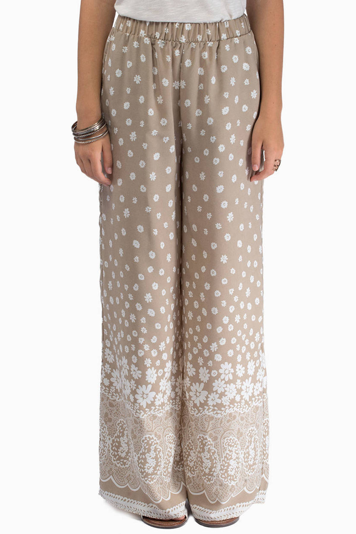 beige palazzo pants