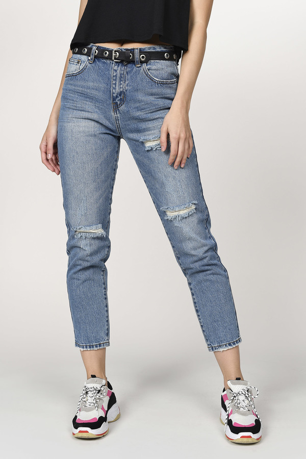 high waisted loose fit jeans