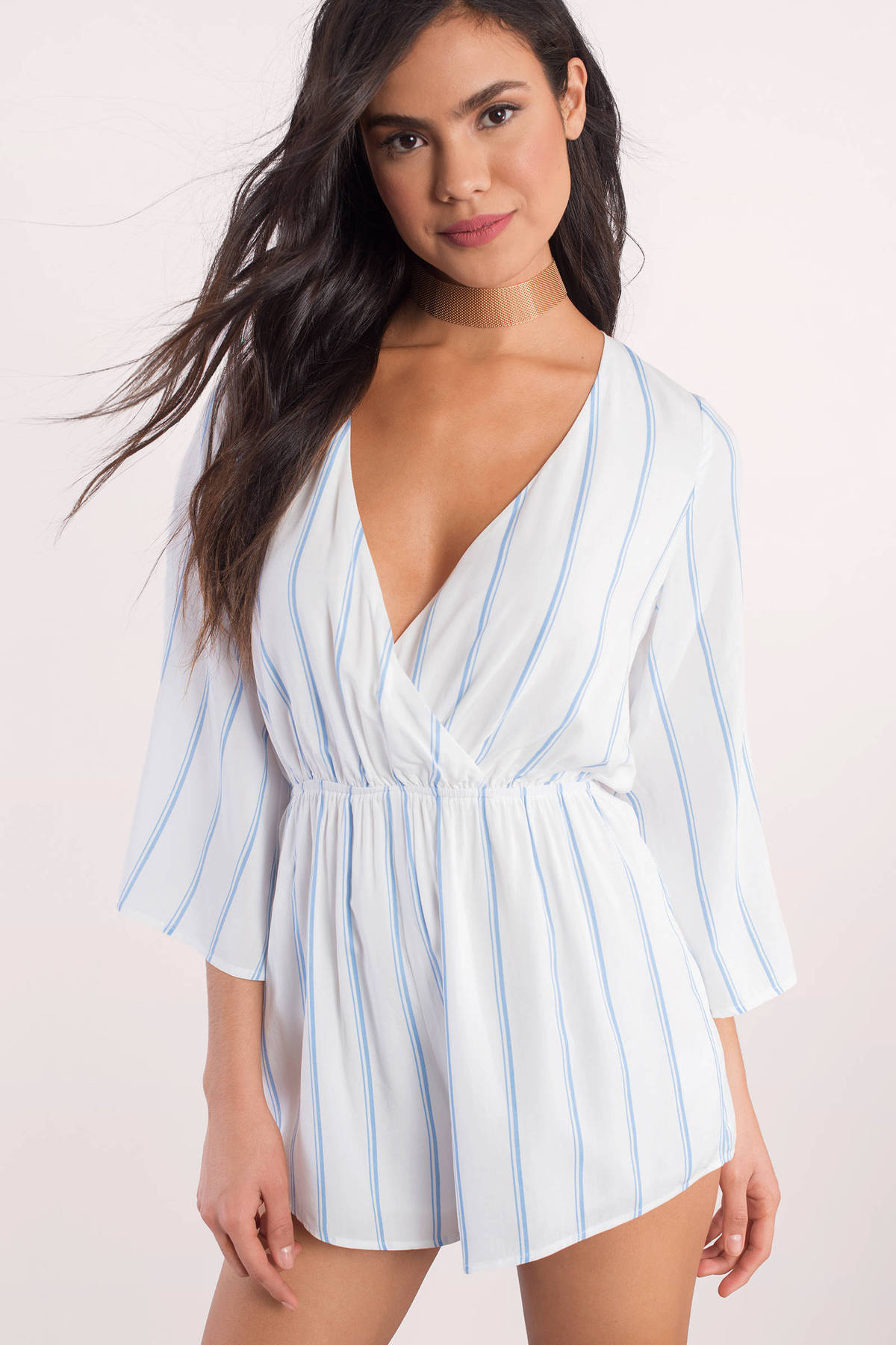 Sail Away Striped Romper in White Multi - $21 | Tobi US