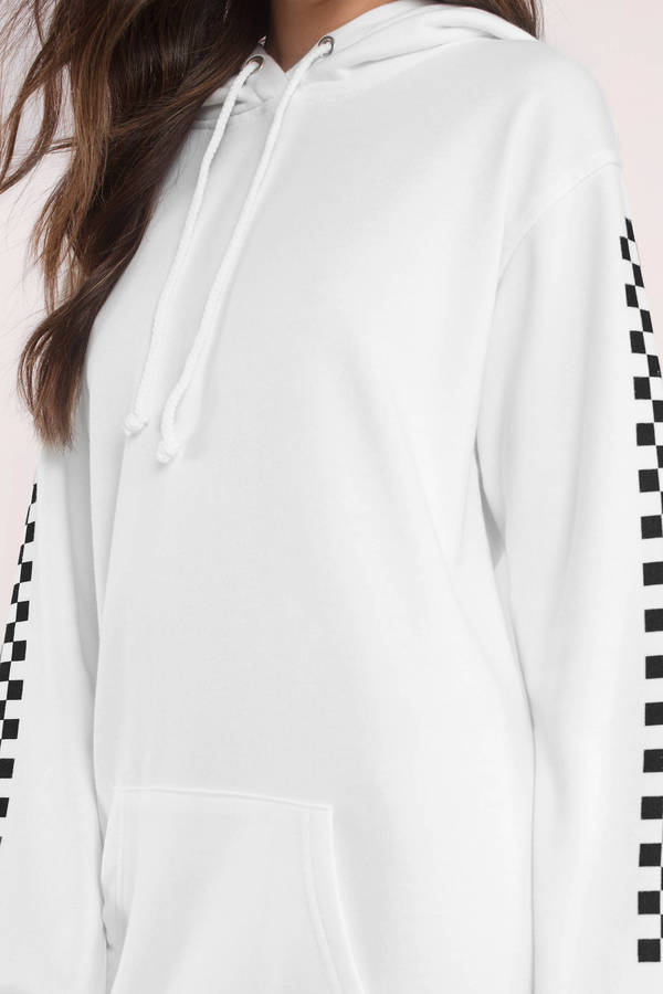 white checkered hoodie