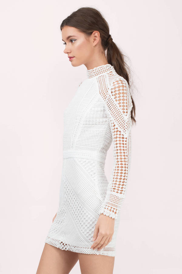 white lace tshirt dress