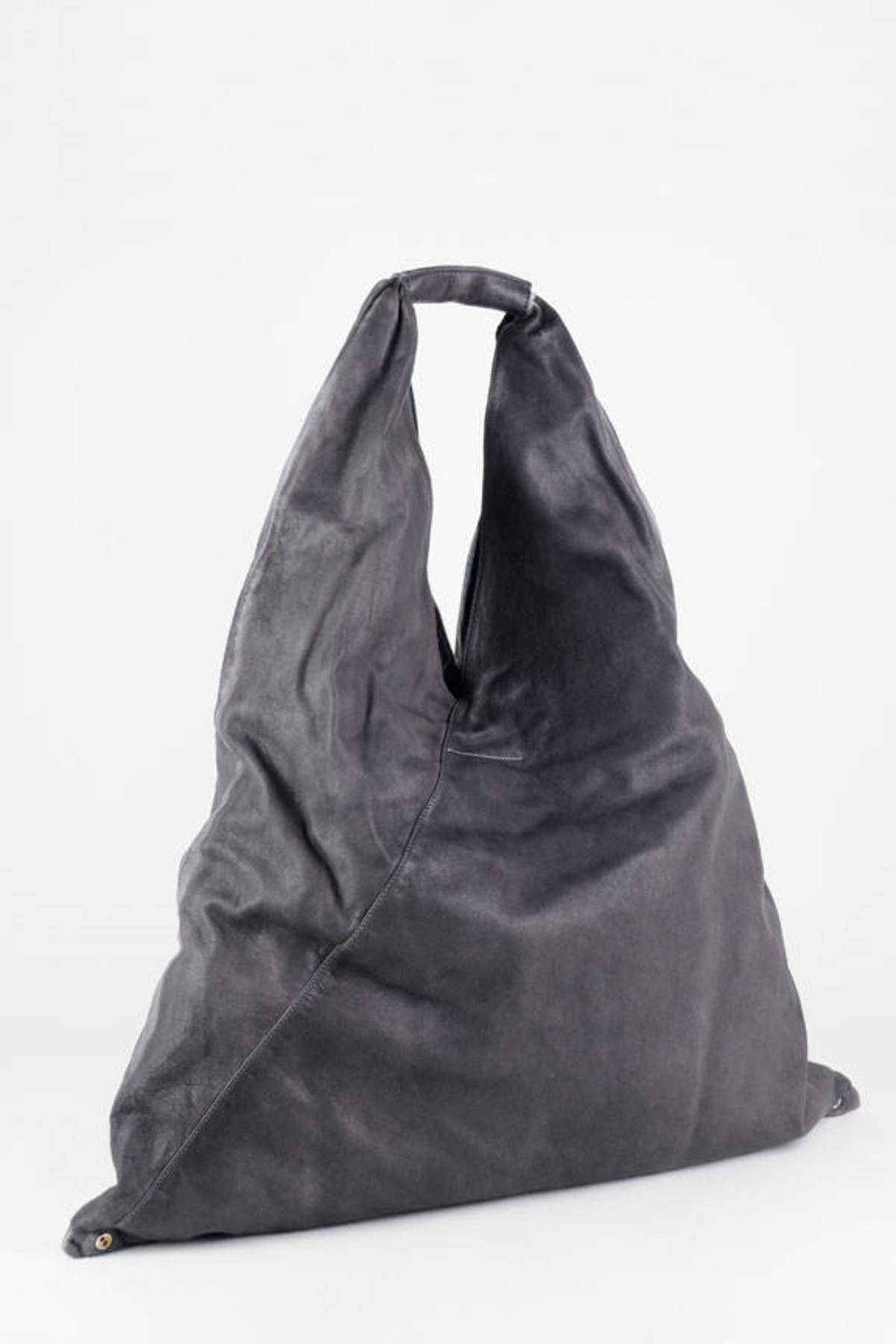 Leather Japanese Shopper Bag in Anthracite - $380 | Tobi US