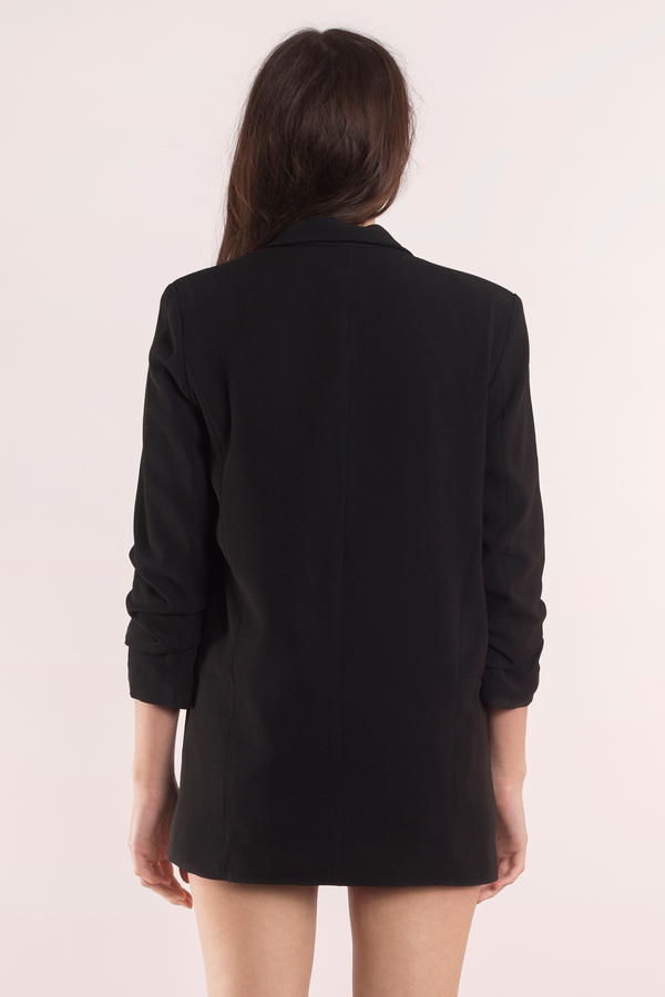 Trendy Black Outerwear - Open Front Outerwear - Girl Black Blazer - $20 ...