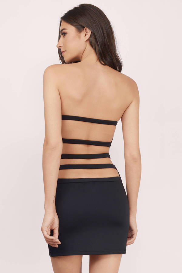 black bodycon two piece