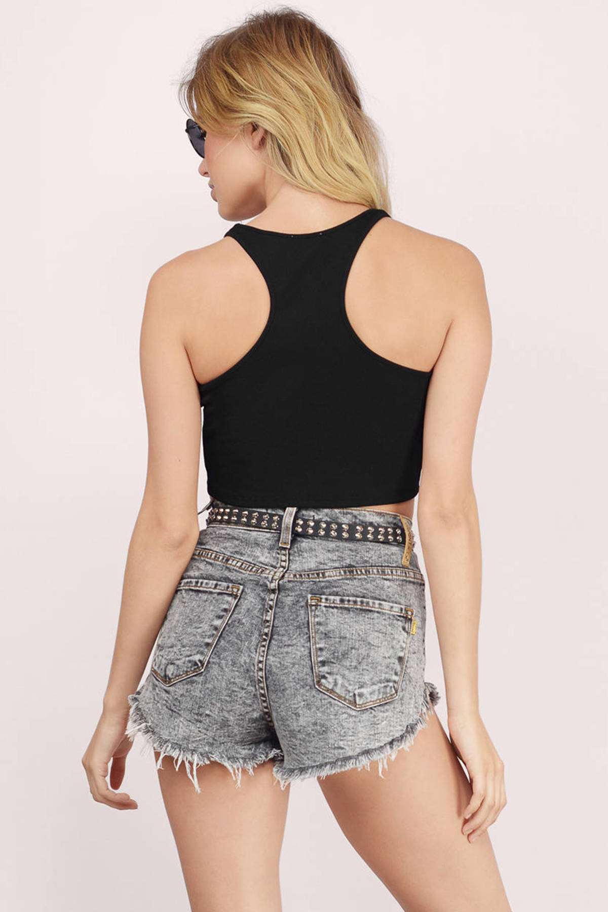 Dana Racerback Crop Top in Black - $4 | Tobi US