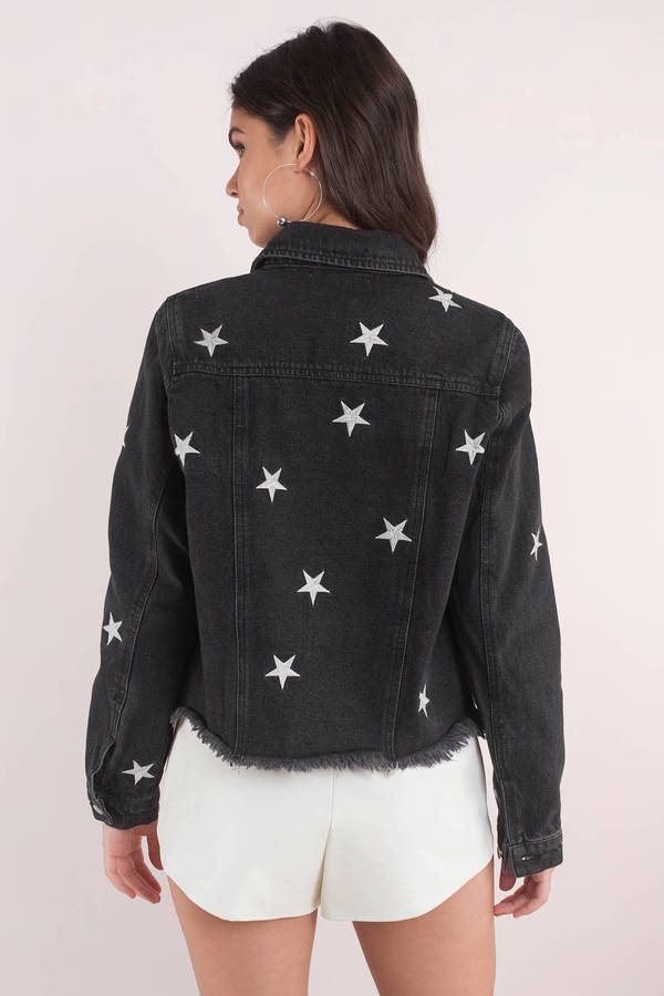 Star Print Jacket - Jacket 