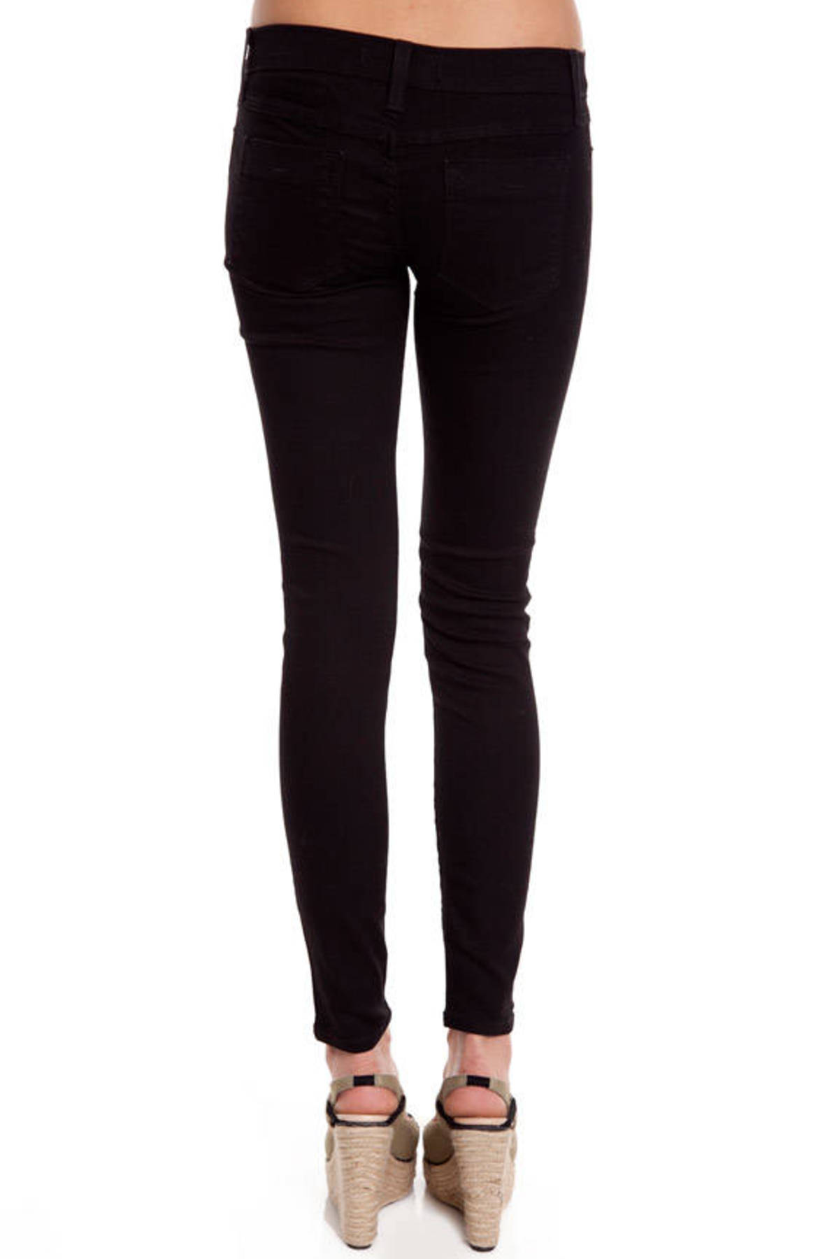 denim jeggings black