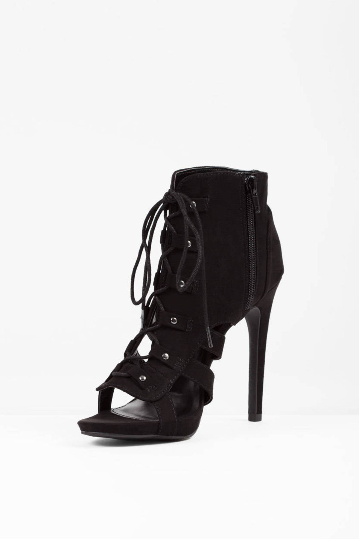 Evelyn Cut Out Booties in Black - $29 | Tobi US