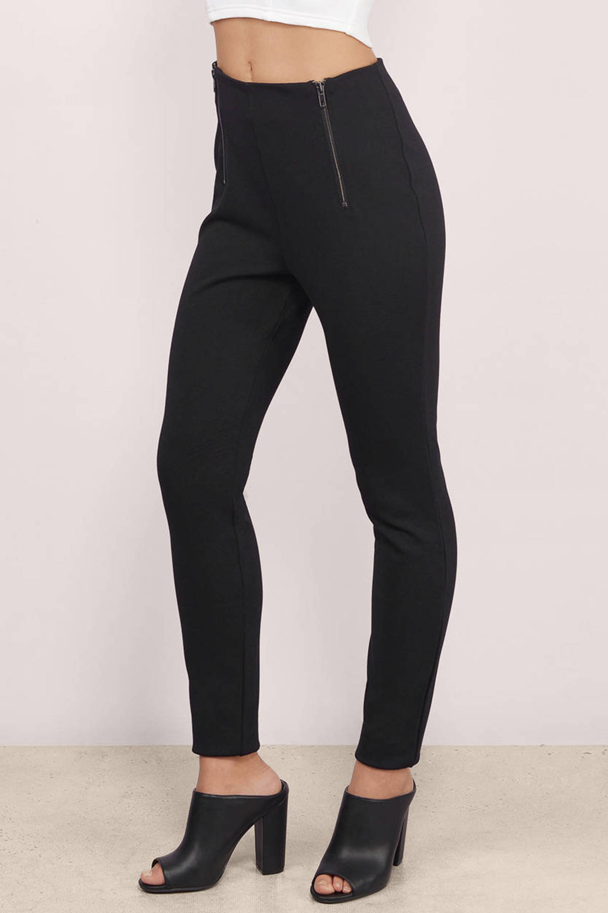 womens black high waisted pants