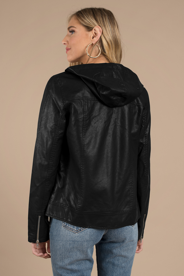 Trendy Black Jacket - Black Jacket - Hooded Jacket - $112.00