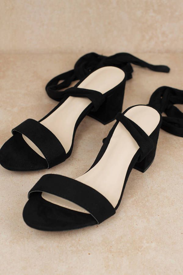 ribbon ankle wrap heels
