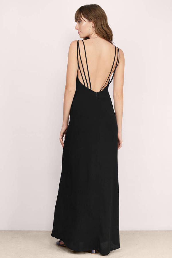 Sexy Black Maxi Dress - Black Dress - V Neck Dress - Maxi Dress - $13 ...