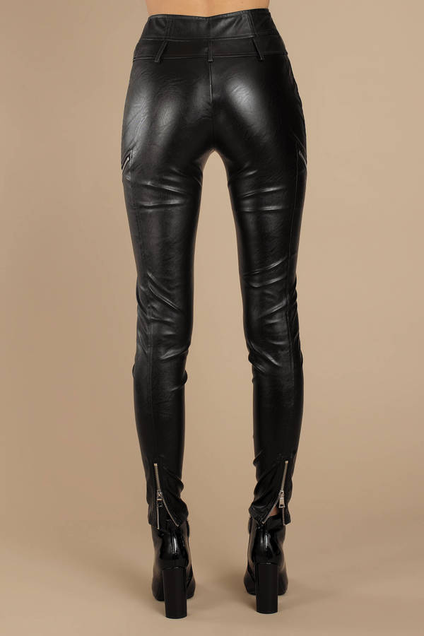 Lennon Zip Up Pants in Black - $80 | Tobi US