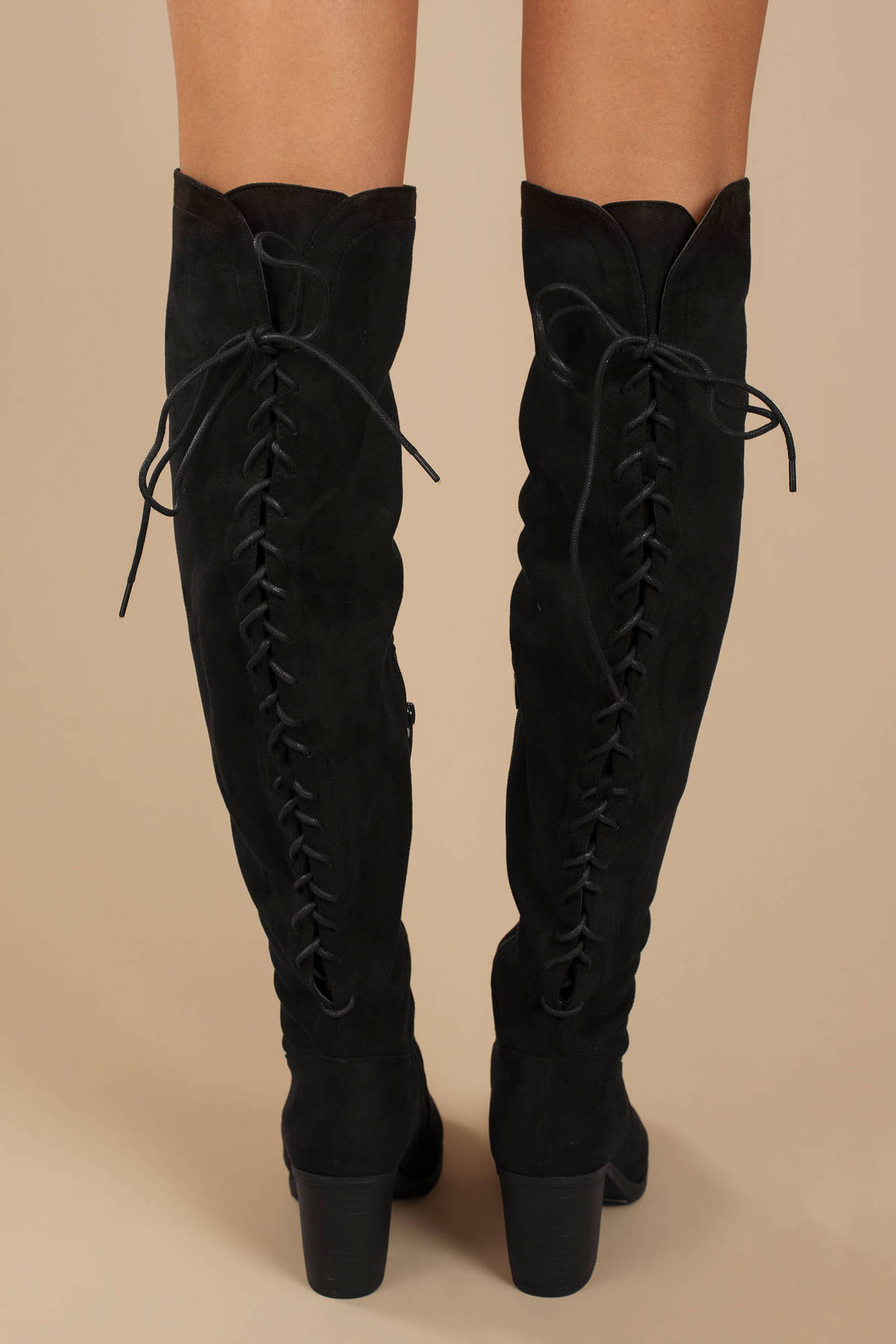 Molly Knee High Boots in Black - $88 | Tobi US