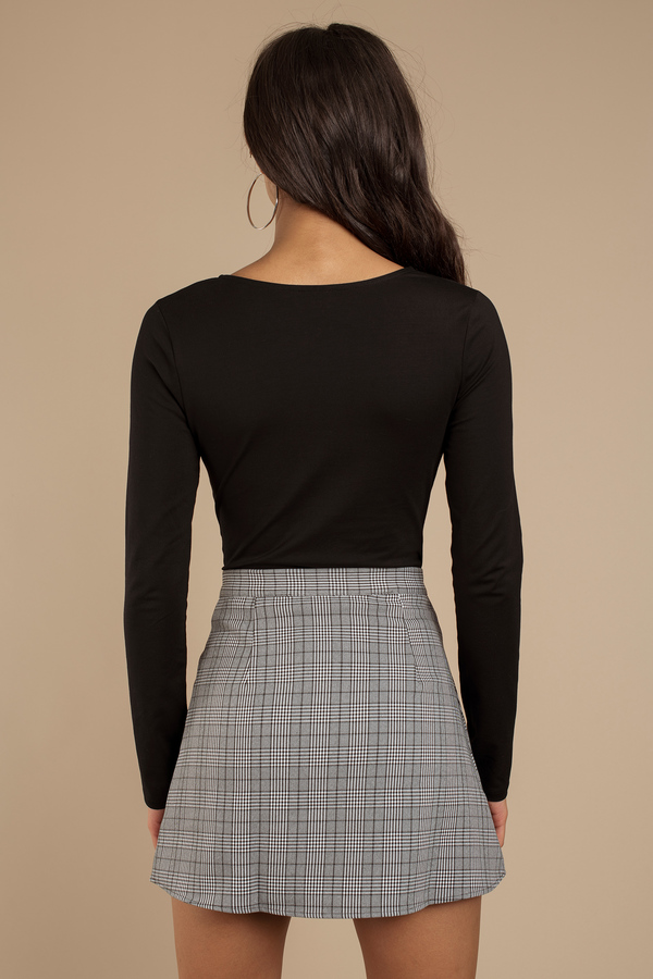 Fearless Plaid Skirt in Black Multi - $58 | Tobi US
