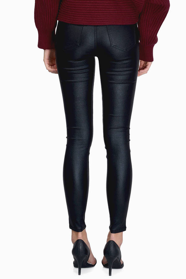 black coated pants