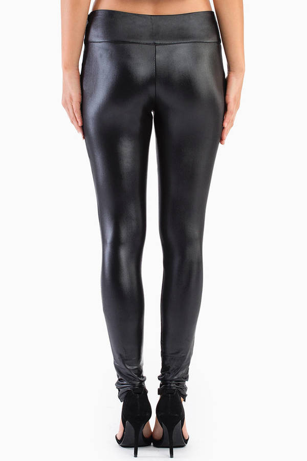 Black Pants - Zipper Pants - Black Skinny Leather Pants - $48 | Tobi US