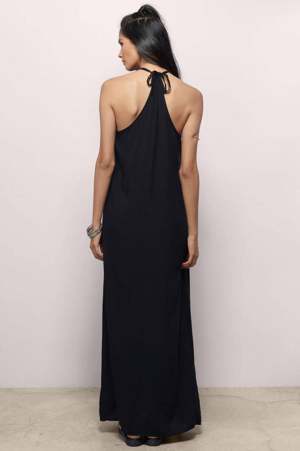 Trendy Black Maxi Dress - Spaghetti Strap Dress - Maxi Dress - $25 ...