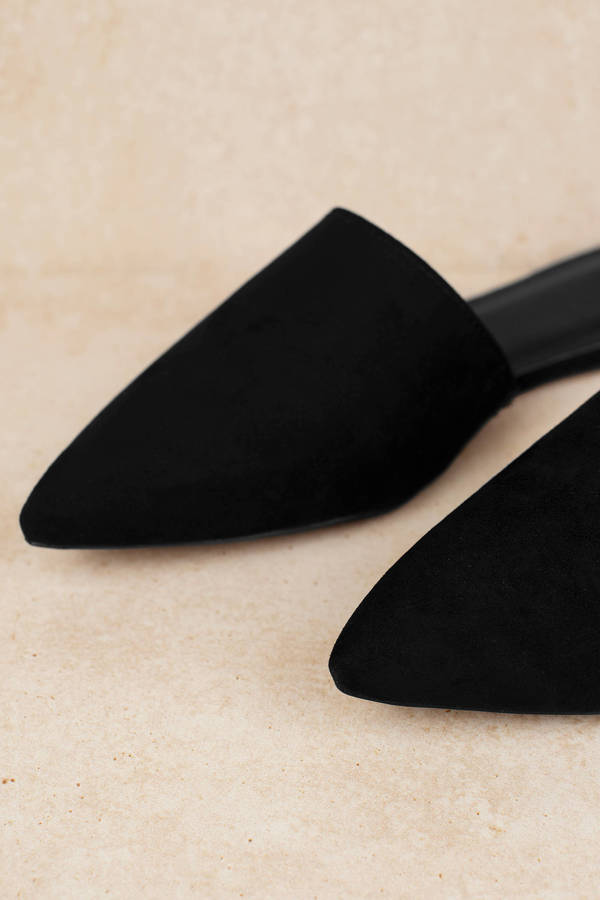 suede pointed toe flats