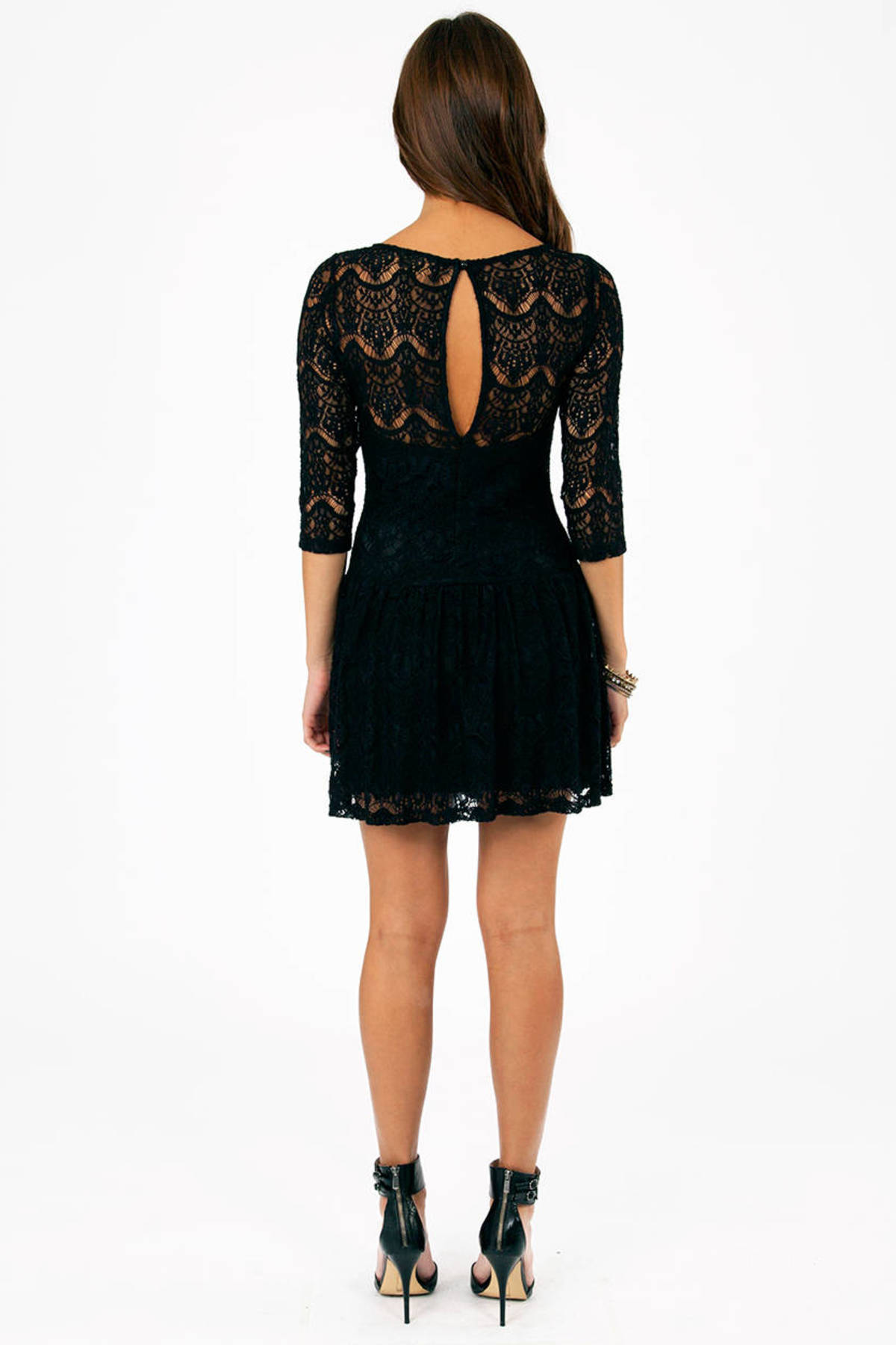 Trina Drop Waist Dress in Black - $20 | Tobi US