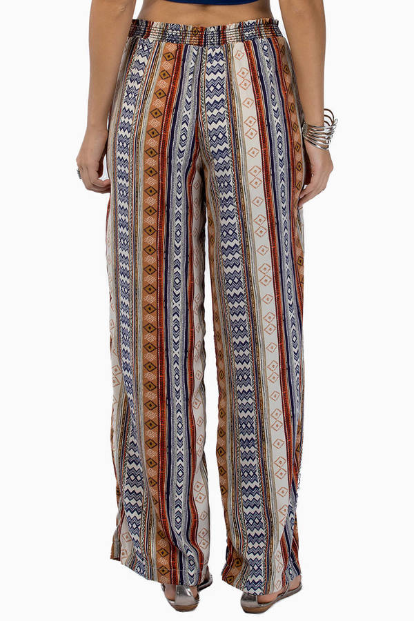 Multicolored Pants - Bohemian Slouch Pants - Relaxed Multicolored Pants ...