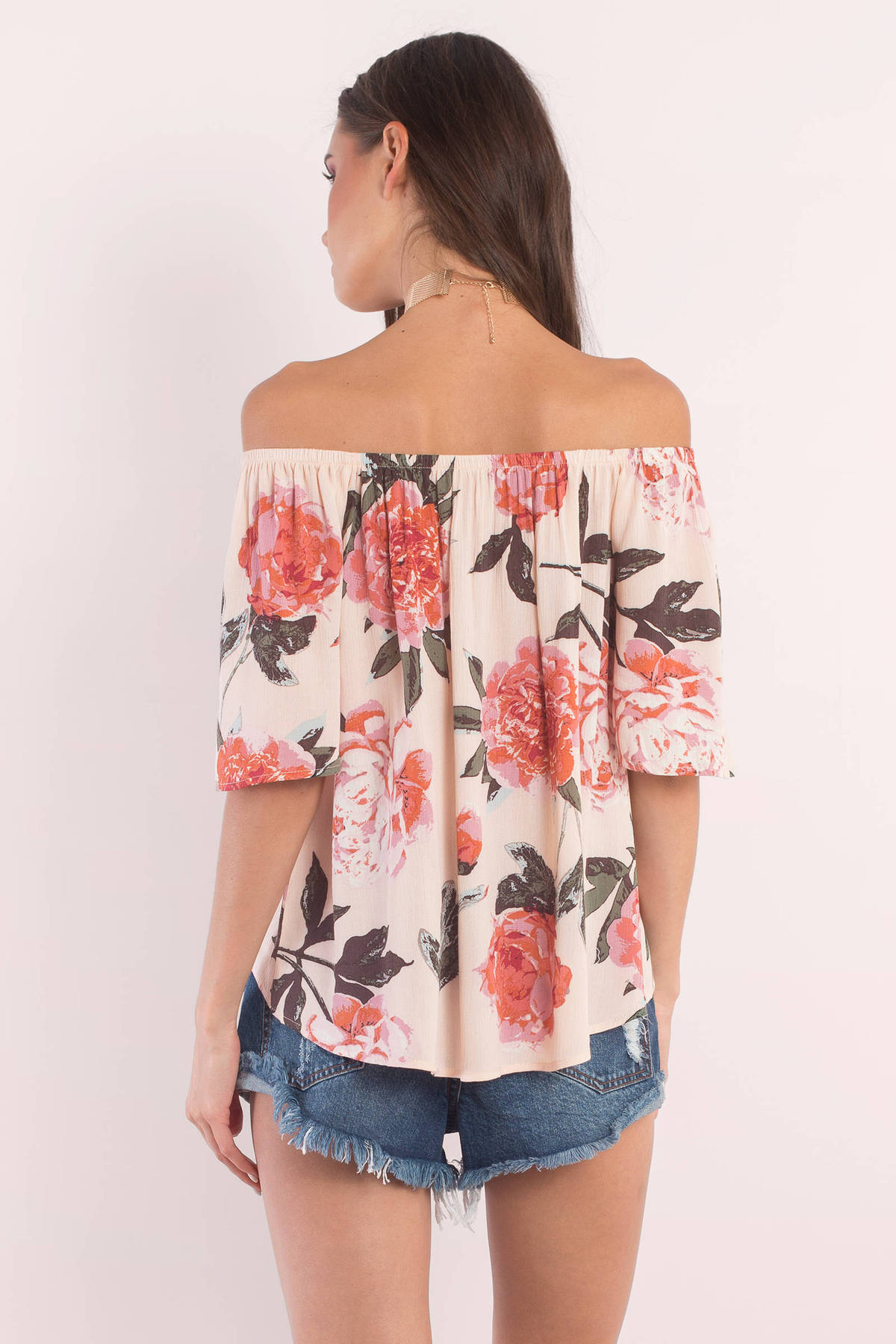 floral off shoulder blouse