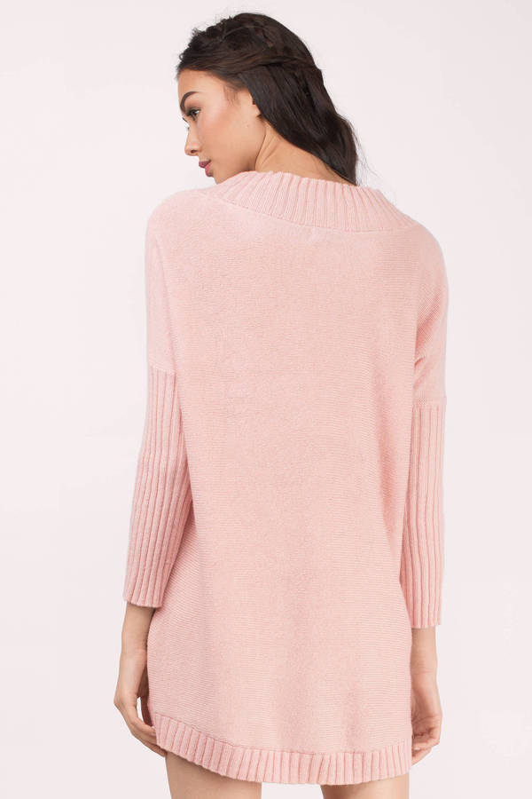 Blush Sweater - Pink Sweater - Tunic Sweater - A Line Sweater - S ...
