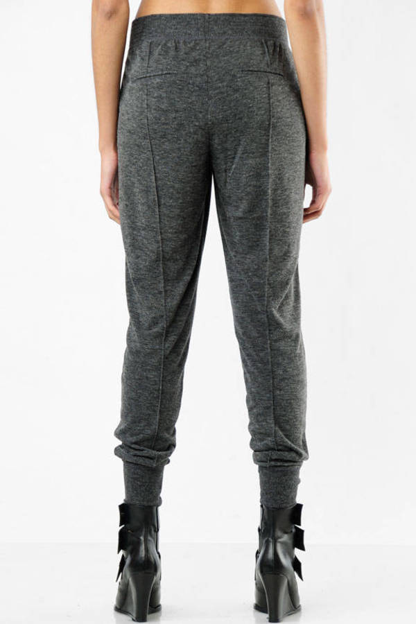 Fitted Sweatpants in Charcoal - $113 | Tobi US
