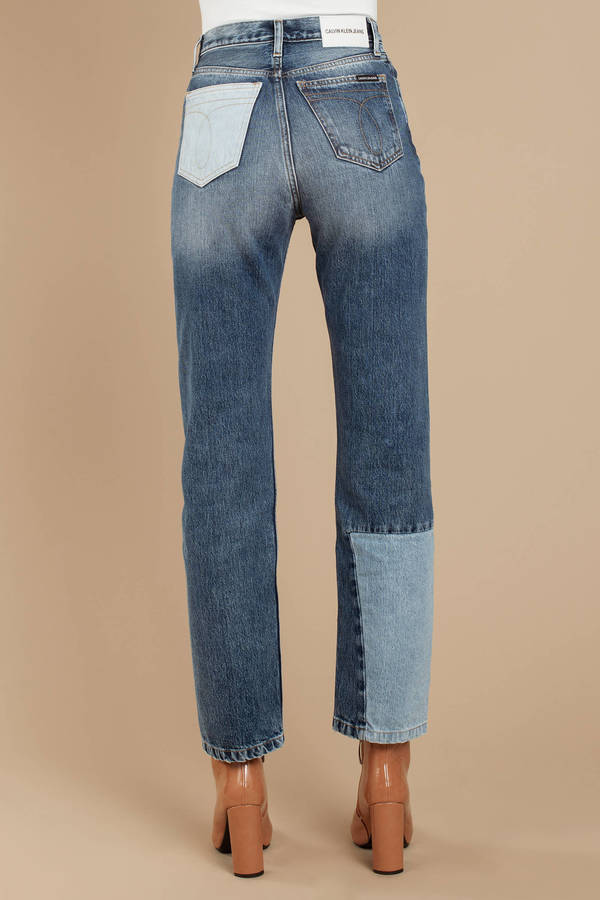 calvin klein patch jeans