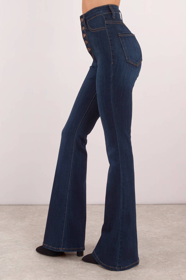 denim high waisted jeans bell bottoms