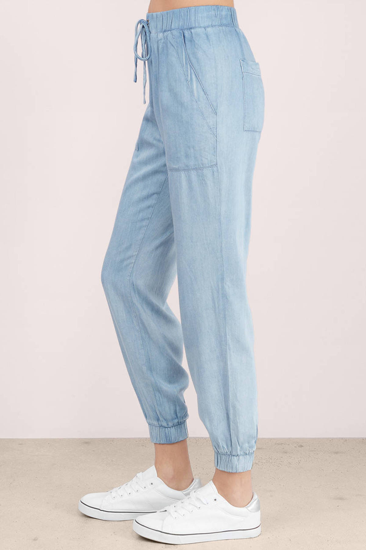 chambray joggers