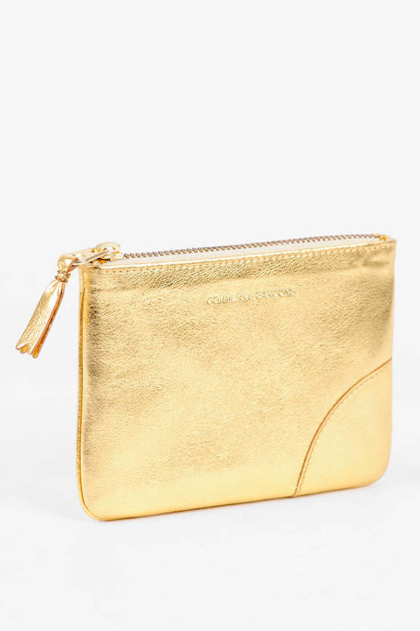 gold pouch purse