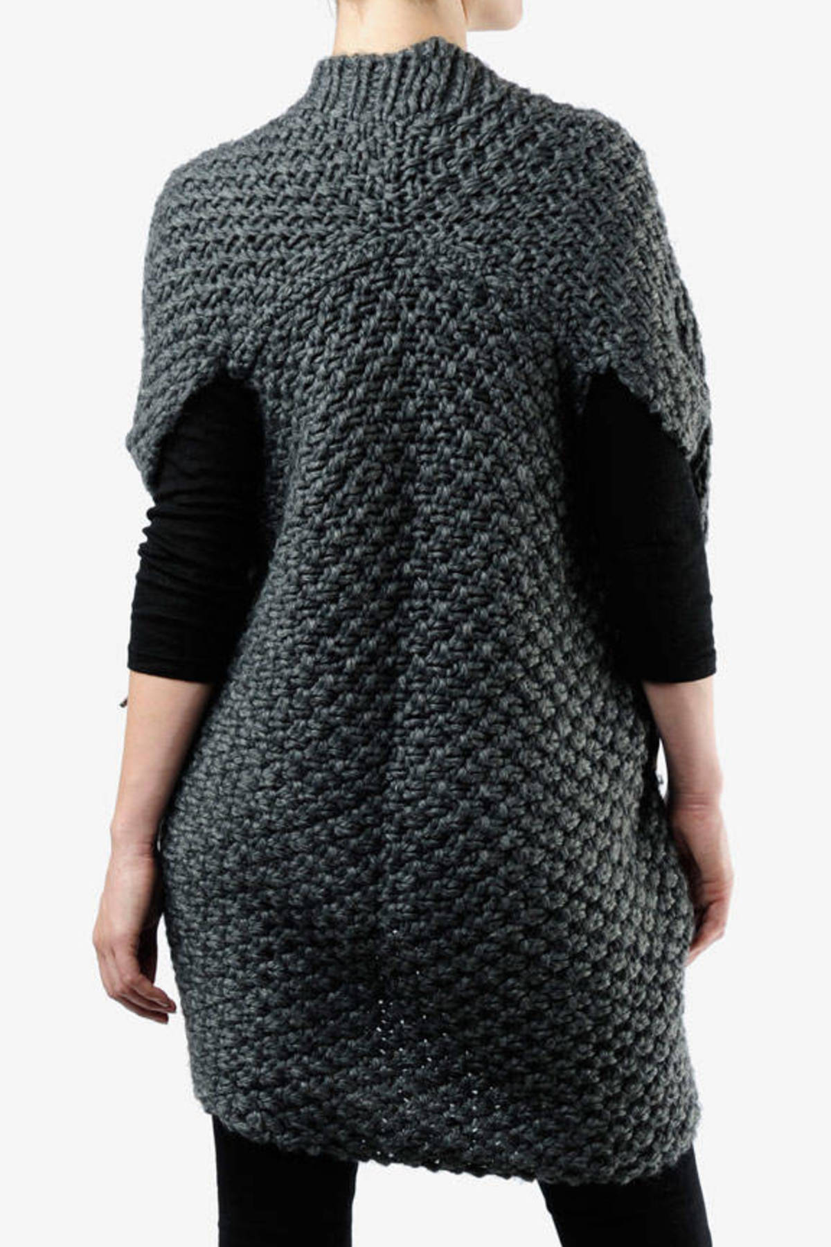 Chunky Knit Sweater Vest in Grey - $275 | Tobi US