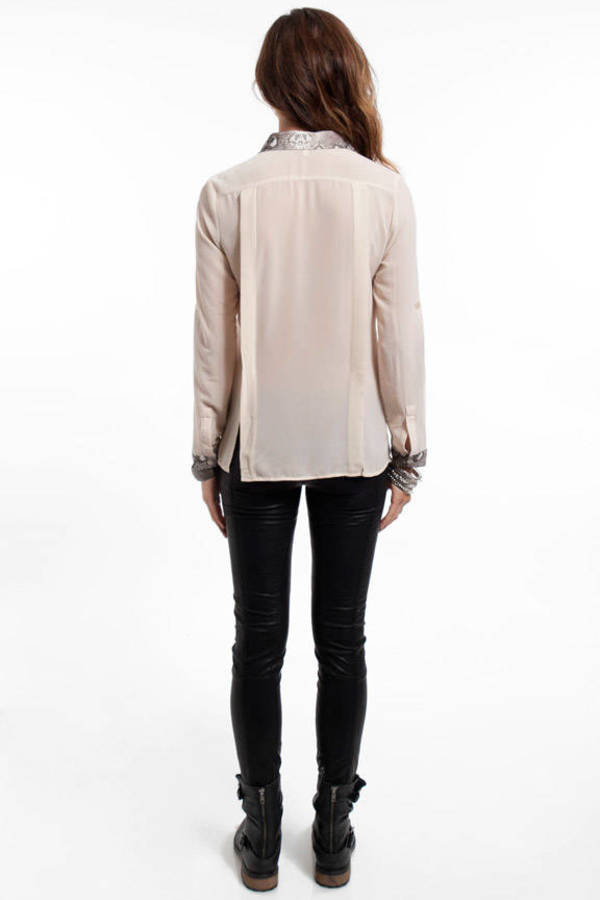 Cold Blooded Blouse in Ivory - $27 | Tobi US