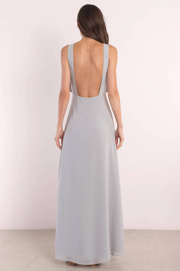 Lovely Light Blue Maxi Dress - Plunging Dress - Maxi Dress - $31 | Tobi US